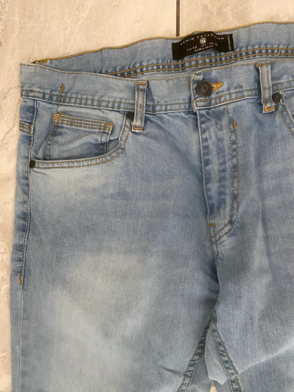 ZARA MAN Mens Light Wash Denim Slim Fit Jeans | 32 - Picture 7 of 13